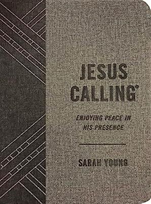 Jesus Calling, Enjoying Peace in His Presence, textured gray leathersoft, with full Scriptures | Amazon (US)