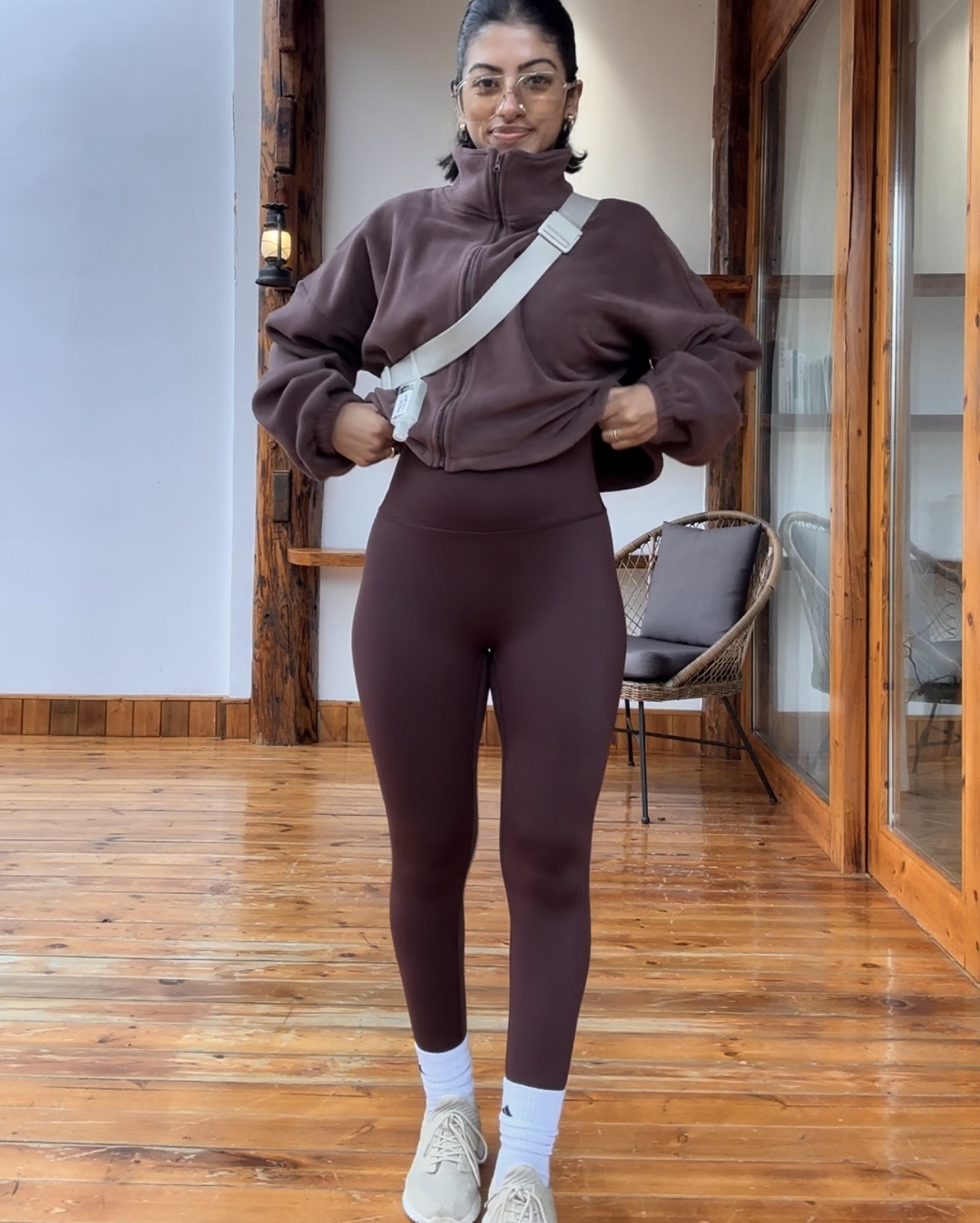 #coffeebrown #sherpa #comfy #leggings