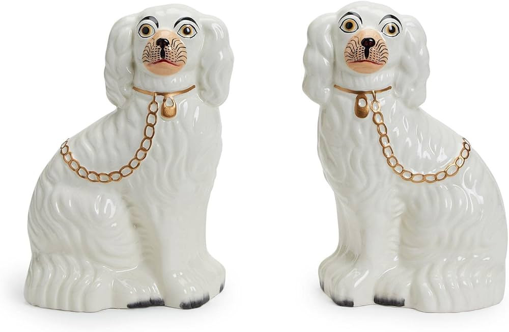 Two's Company Set of 2 Staffordshire Dog Statues (Left Facing, Right Facing) | Amazon (US)