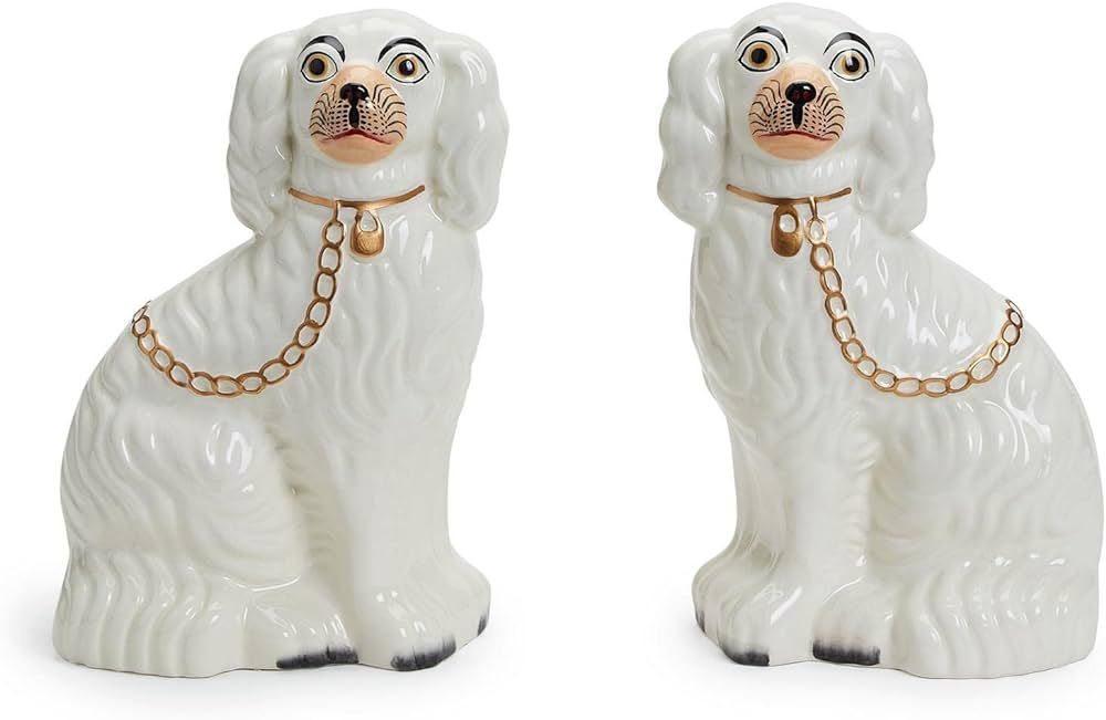 Two's Company Set of 2 Staffordshire Dog Statues (Left Facing, Right Facing) | Amazon (US)