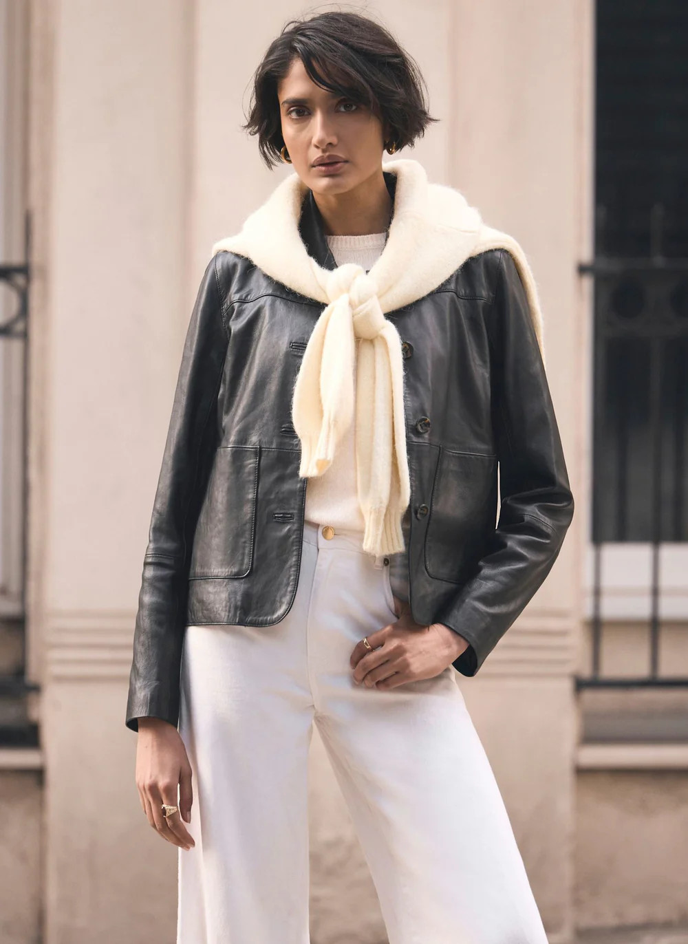 Black Leather Jacket | Mint Velvet