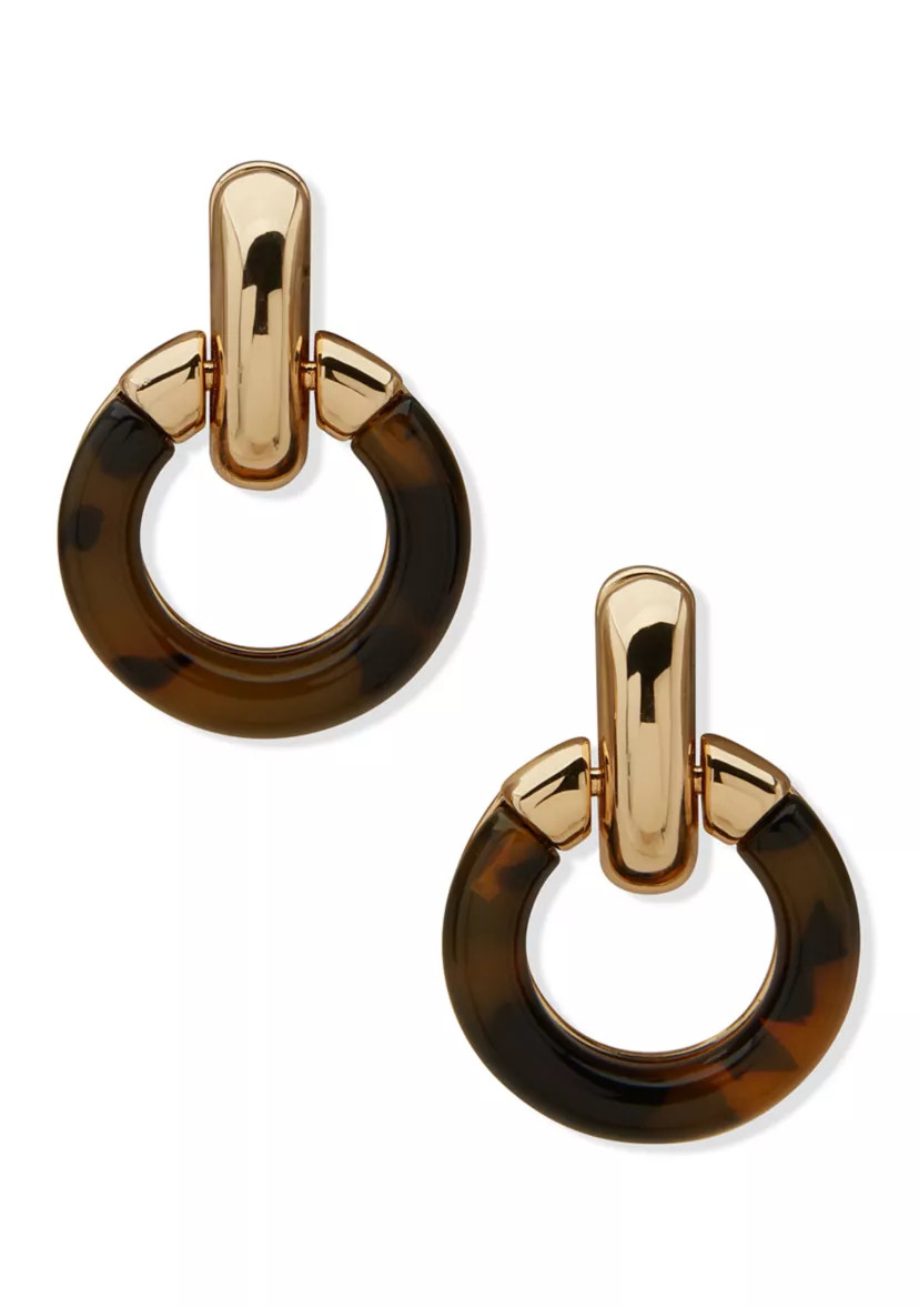 Tortoise Doorknocker Earrings | Belk