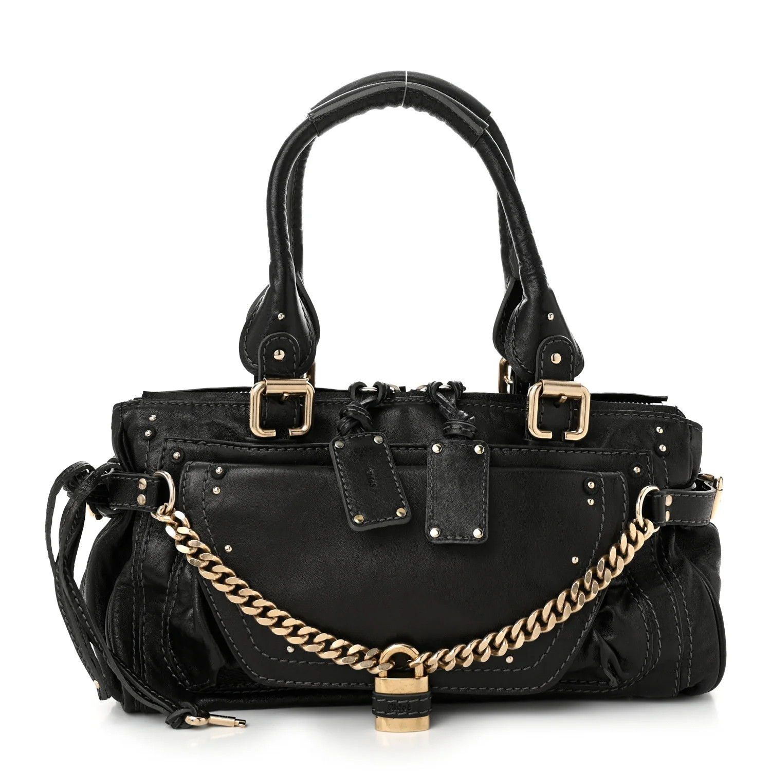 Chloe Calfskin Medium Paddington Capsule Satchel Navy 1689524 | FASHIONPHILE (US)