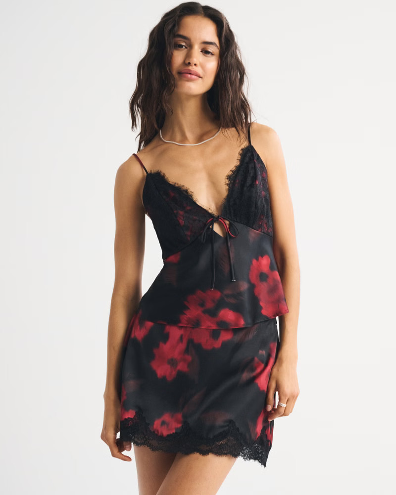 High Rise Satin Midi Skirt | Abercrombie & Fitch (US)