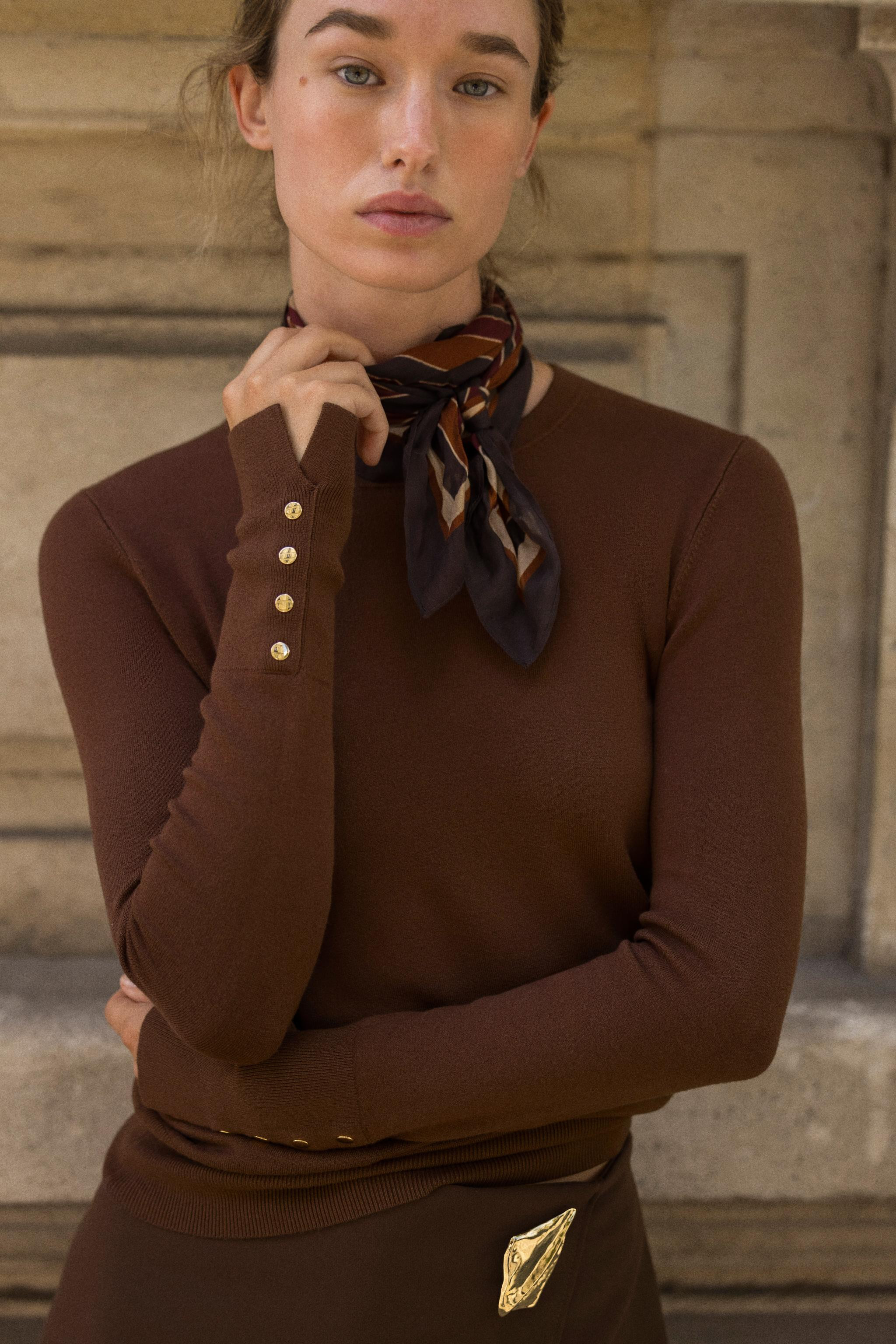 BASIC PLAIN KNIT SWEATER | Zara US