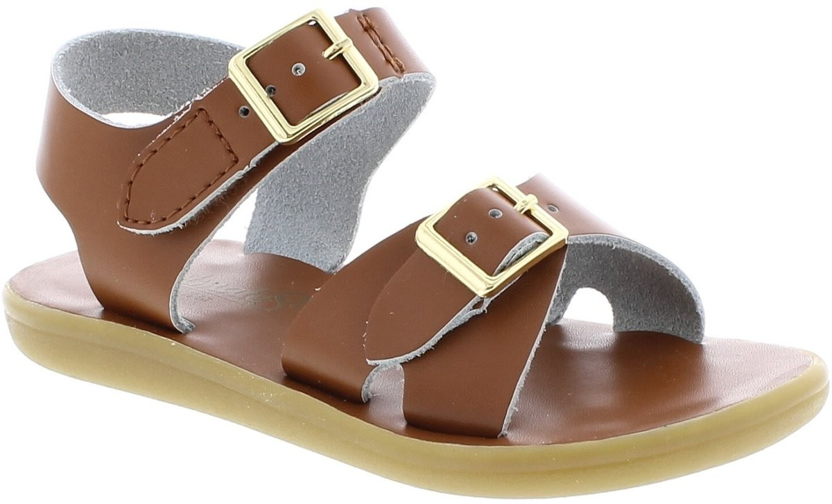 TIDE FootMates Velcro Top Sandal - Neutral Colors | Grace and James Kids