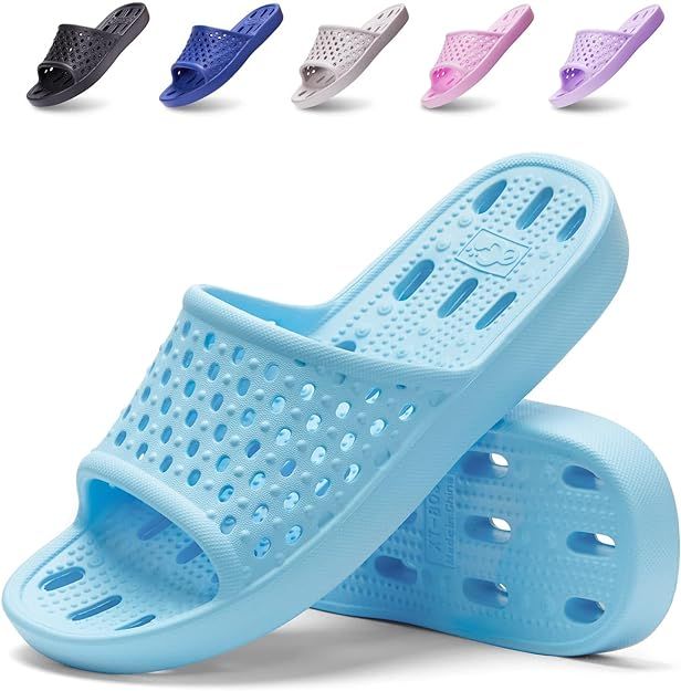 Shower Shoes Quick Drying Non-Slip Comfortable Men Women House Slippers | Amazon (US)