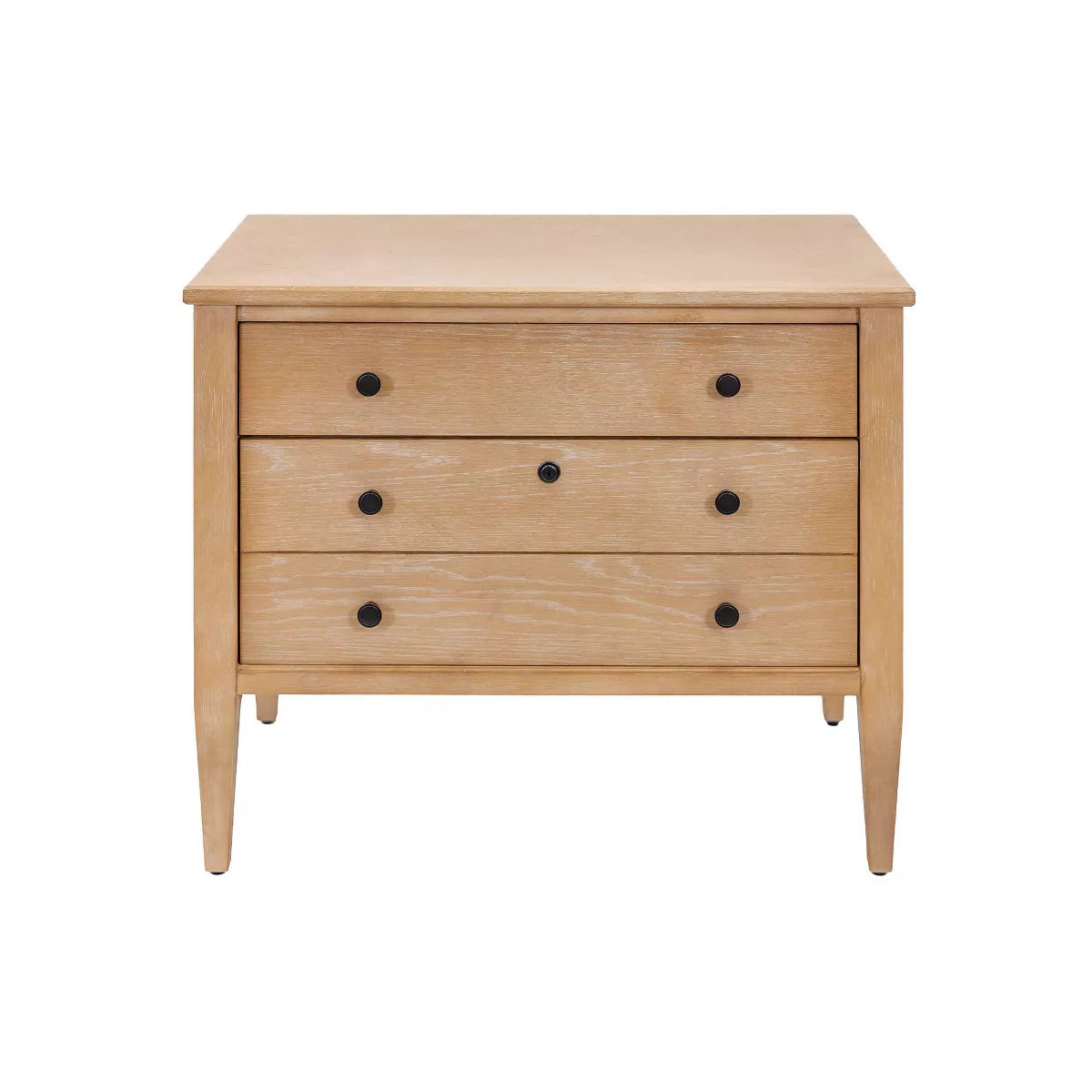 Modern Wood Lateral Desk with Storage File Drawer Laurel Collection Light Brown - Martin Furnitur... | Target