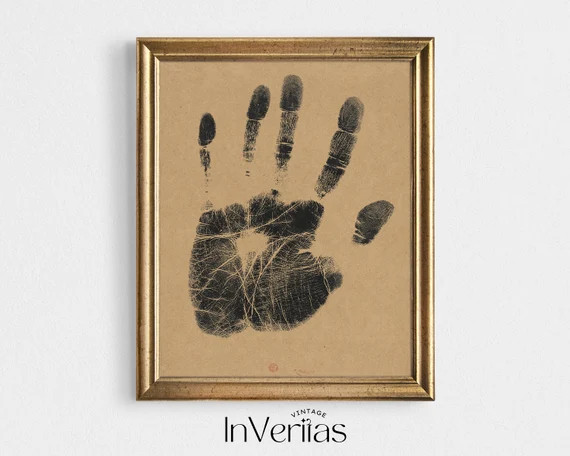 Vintage Handprint  Dark Academia Print  Gothic Decor  - Etsy | Etsy (US)