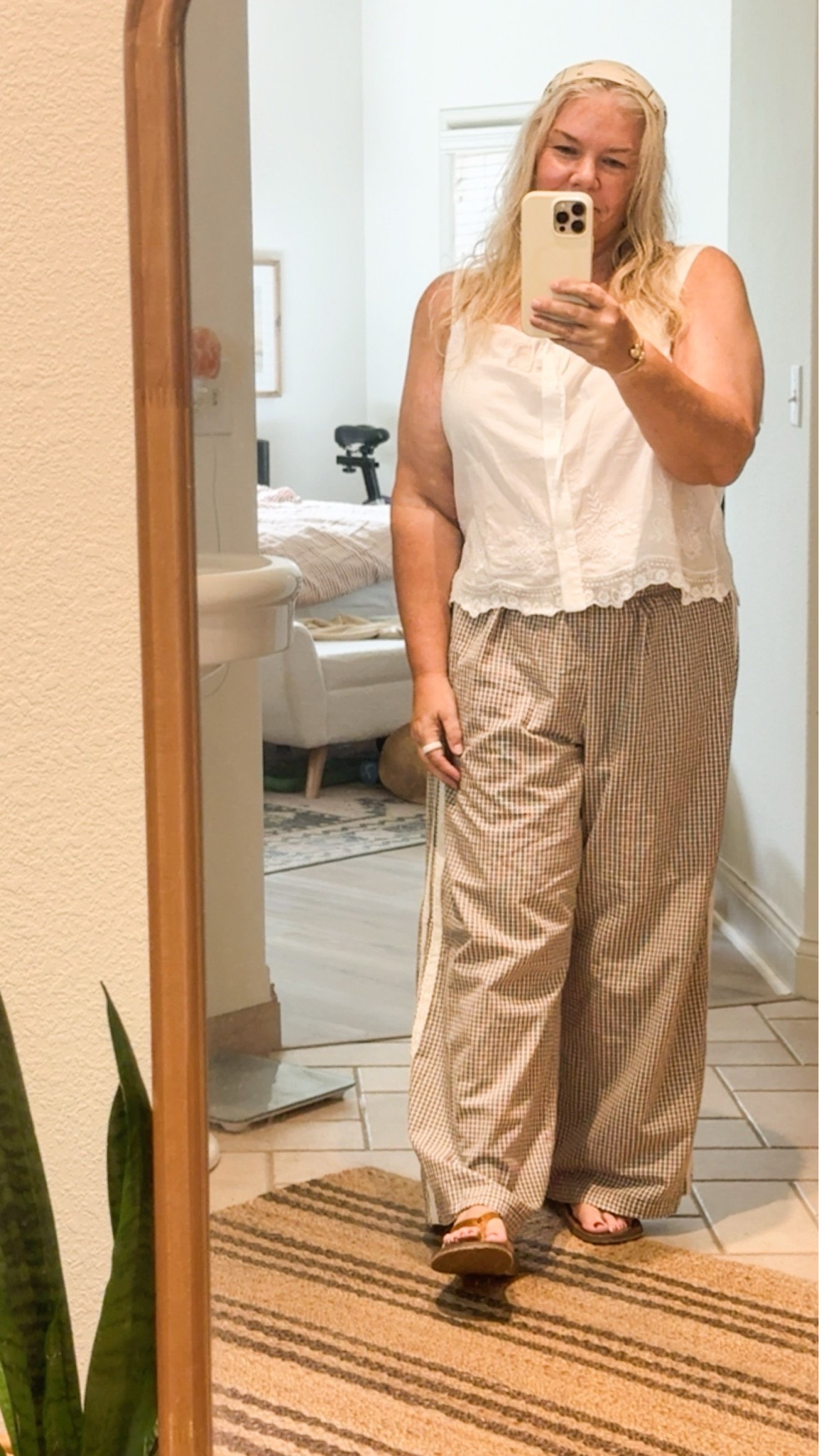 Casual over 50 outfits for Summer! 5’4” size 10/12 wearing a both in size large here. #summeroutfit2026 #casualoutfit #boxerpants

#LTKOver40 #LTKSeasonal #LTKootd