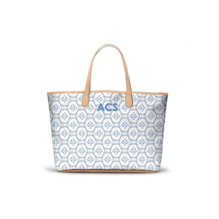 St. Anne Tote - Fenwick Fields Monogram Stripe | Barrington Gifts