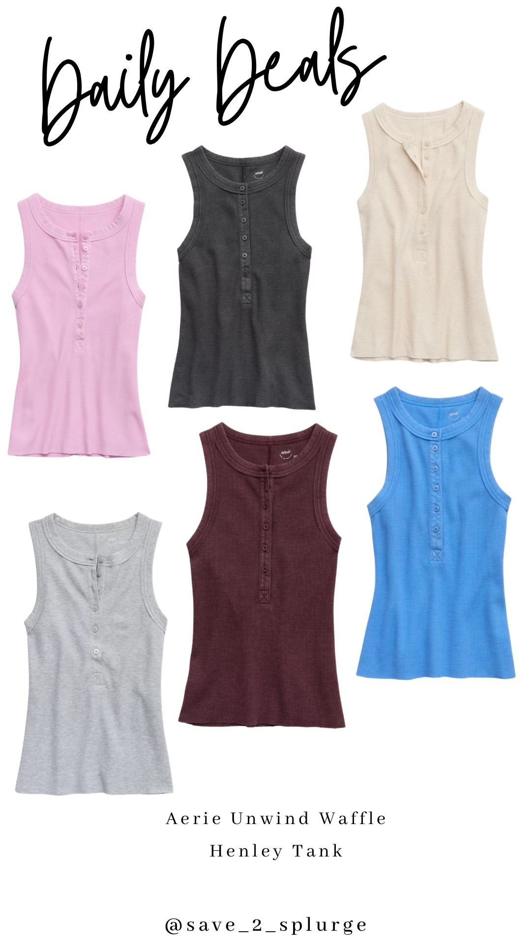 Sale Alert

Aerie Unwind Waffle Henley Tank

#LTKSeasonal #LTKSaleAlert #LTKootd