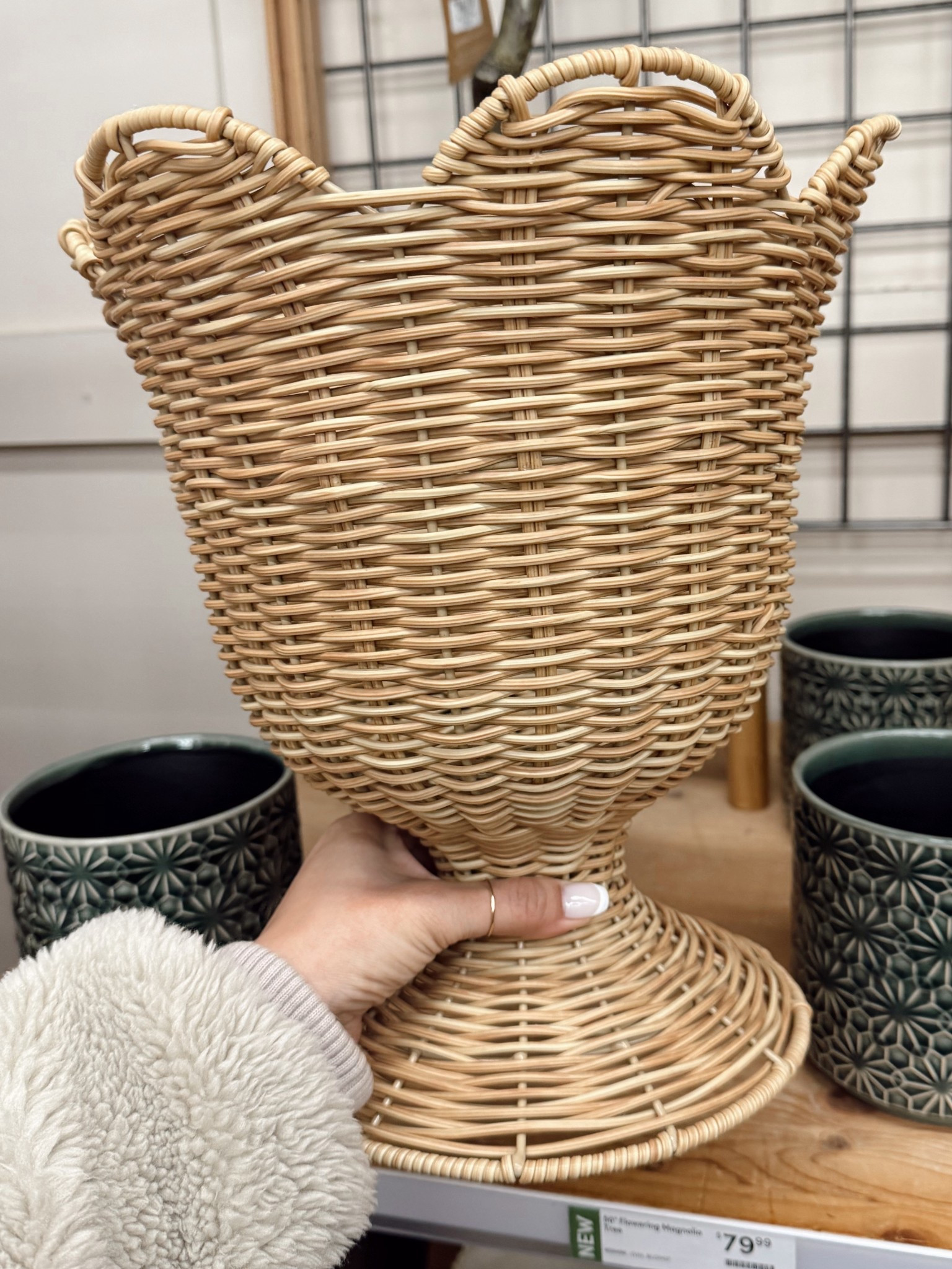 Beautiful woven pedestal planter! 

#LTKHome