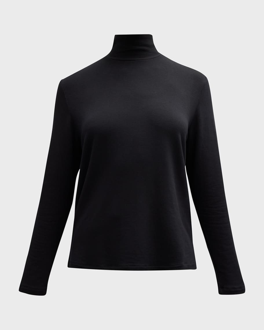 French Terry Turtleneck Top | Neiman Marcus