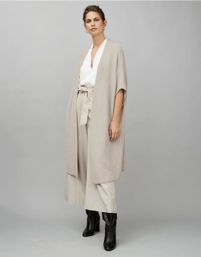 Cotton-Wool Longline Cardigan | The White Company (UK)