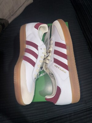 Adidas x Sporty & Rich OG Samba UK 5.5 Burgundy White  IF5600 | eBay UK