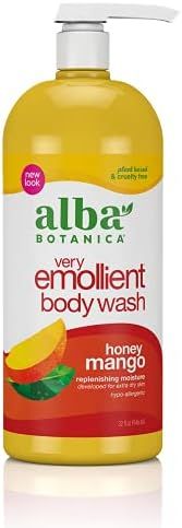 Alba Botanica Very Emollient Bath & Shower Gel, Honey Mango, 32 Oz | Amazon (US)