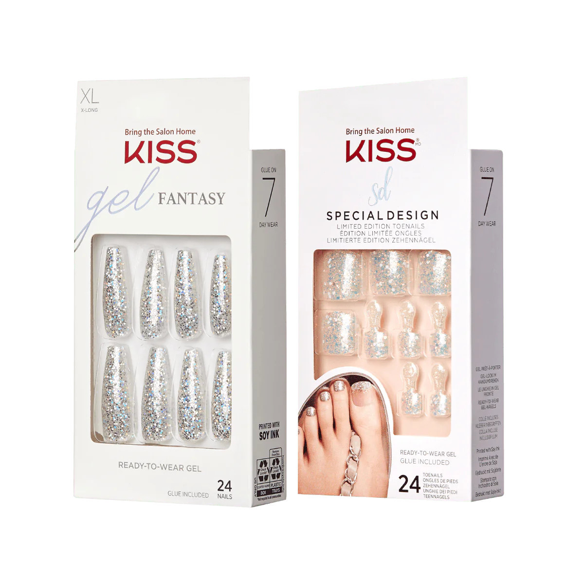 KISS Gel Fantasy Manicure & Special Design Pedicure Set - Glam Mate | KISS, imPRESS, JOAH