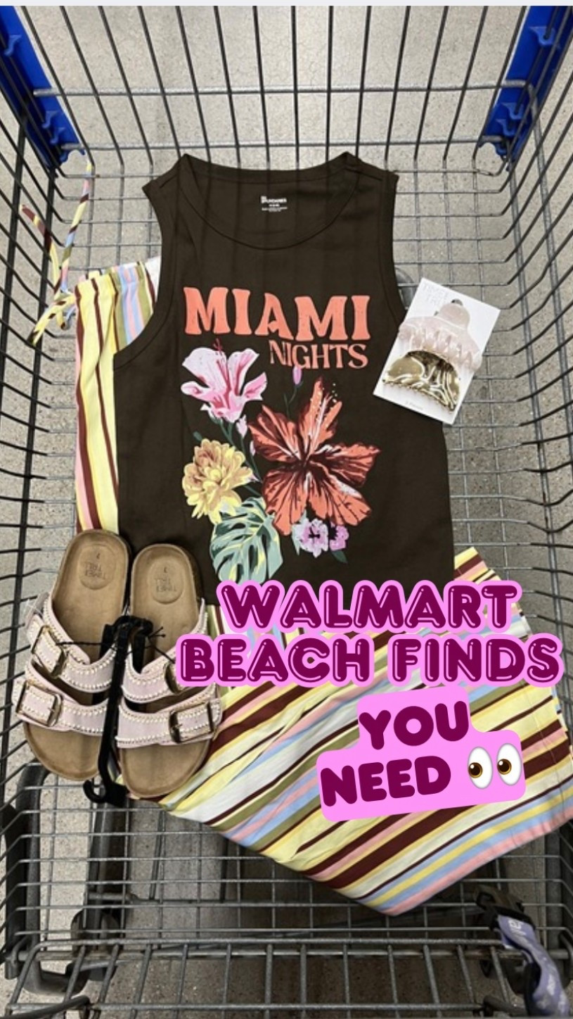 I found the cutest things at Walmart for beach vacay and Summer! 