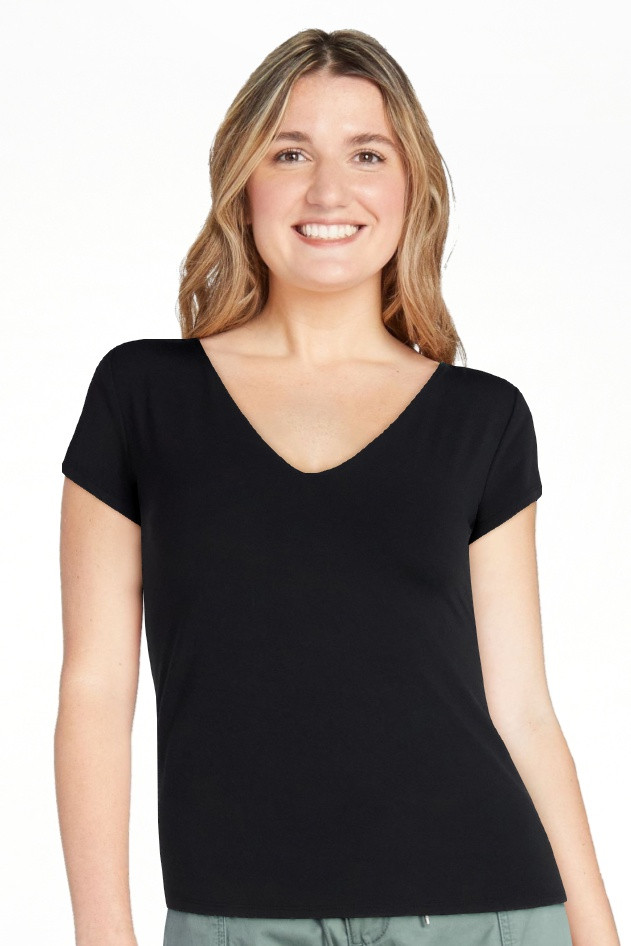 Scoop Women's and Women's Plus Ultimate Refined Contour V Neck Tee, Sizes XS-4X | Walmart (US)