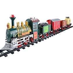 Northlight 16 piece Battery Operated Christmas Express Train Set with Sound | Lands' End (US)