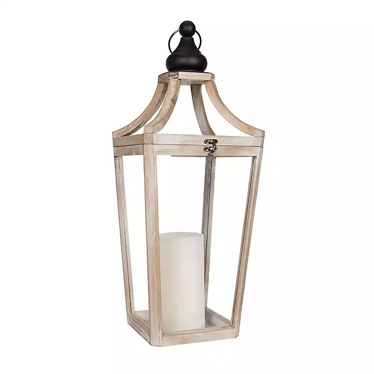 Wooden Lantern with Metal Handle | Kirkland's Home