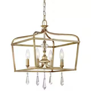 Minka Lavery Laurel Estate 4-Light Brio Gold Mini Chandelier 4447-582 | The Home Depot