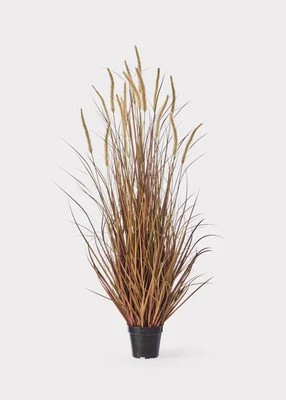 UV Treated Outdoor Fake Autumn Brown Grass Potted Plant - 48" | Afloral