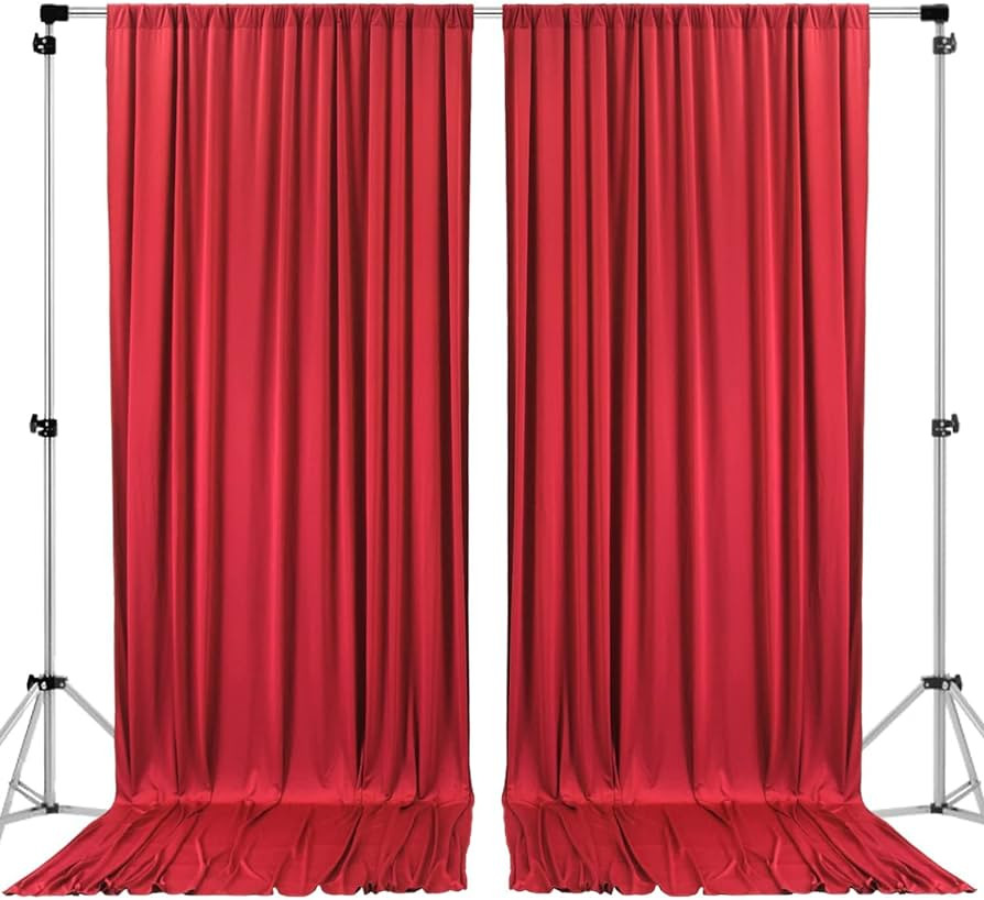 10 feet x 10 feet Polyester Backdrop Drapes Curtains Panels with Rod Pockets - Wedding Ceremony P... | Amazon (US)
