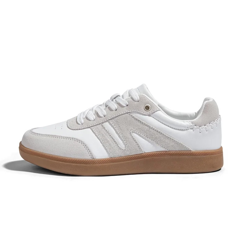 LUCKY STEP Womens Classic Retro Gum Sole Fashion Sneakers Genuine Leather Anti Slip Casual Shoes,... | Walmart (US)