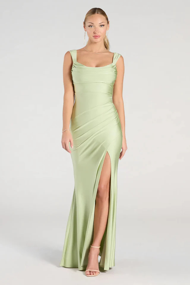 Kaitlin Low Back Slit Mermaid Formal Dress | Windsor Stores