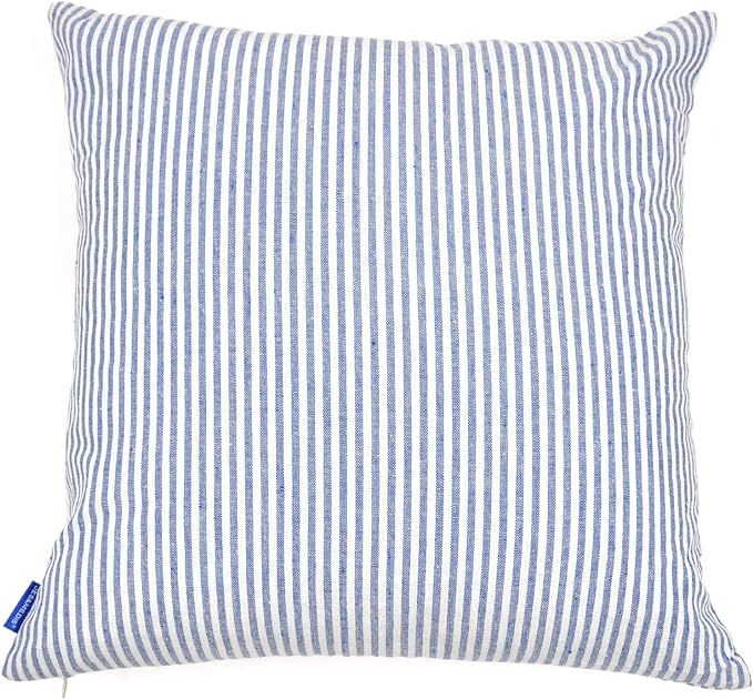 JES&MEDIS Cotton Stripe Decorative Square Throw Pillow Cover Cushion Case for Home Bed Car Office... | Amazon (US)