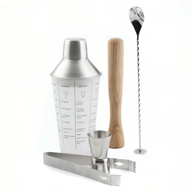 Bar340 by Cambridge 5-Piece Stainless Steel Mixology Shaker Set | Walmart (US)