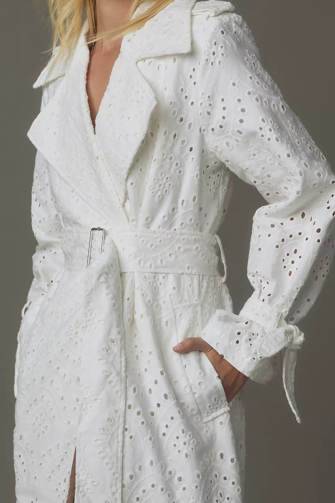 Avec Les Filles Eyelet Trench Coat | Anthropologie (US)