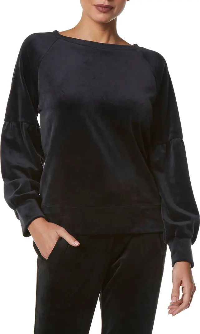 Puff Sleeve Velvet Pullover Sweatshirt | Nordstrom Rack