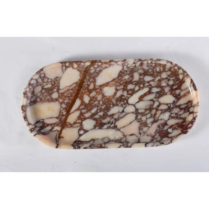 Guein Oval Natural Marble Tray,Calacatta Viola | Wayfair North America