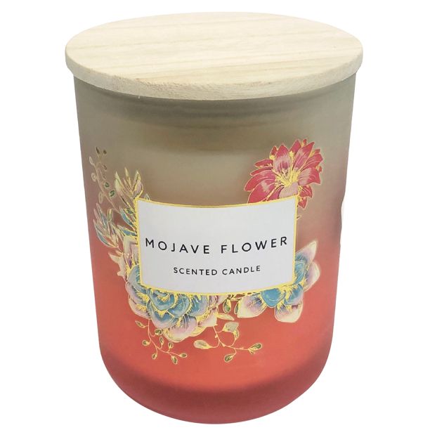 Premium Fragranced Candle Desert Flower 15oz 2-Wick Candle, Ivory & Orange | Walmart (US)