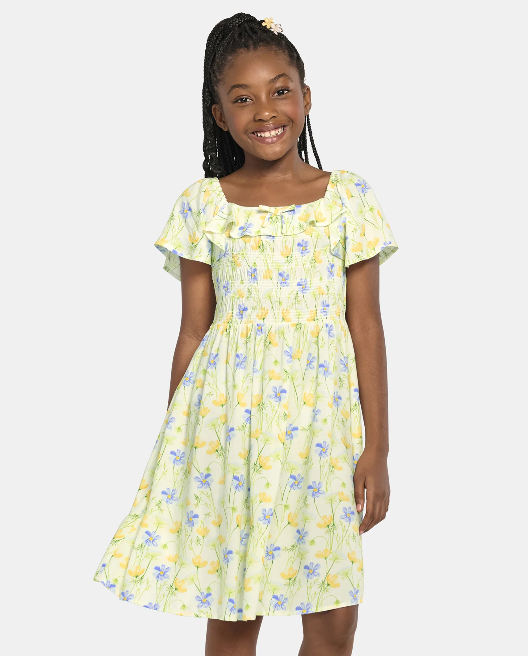 Girls Mommy And Me Floral Smocked Dress - simplywht | The Children's Place