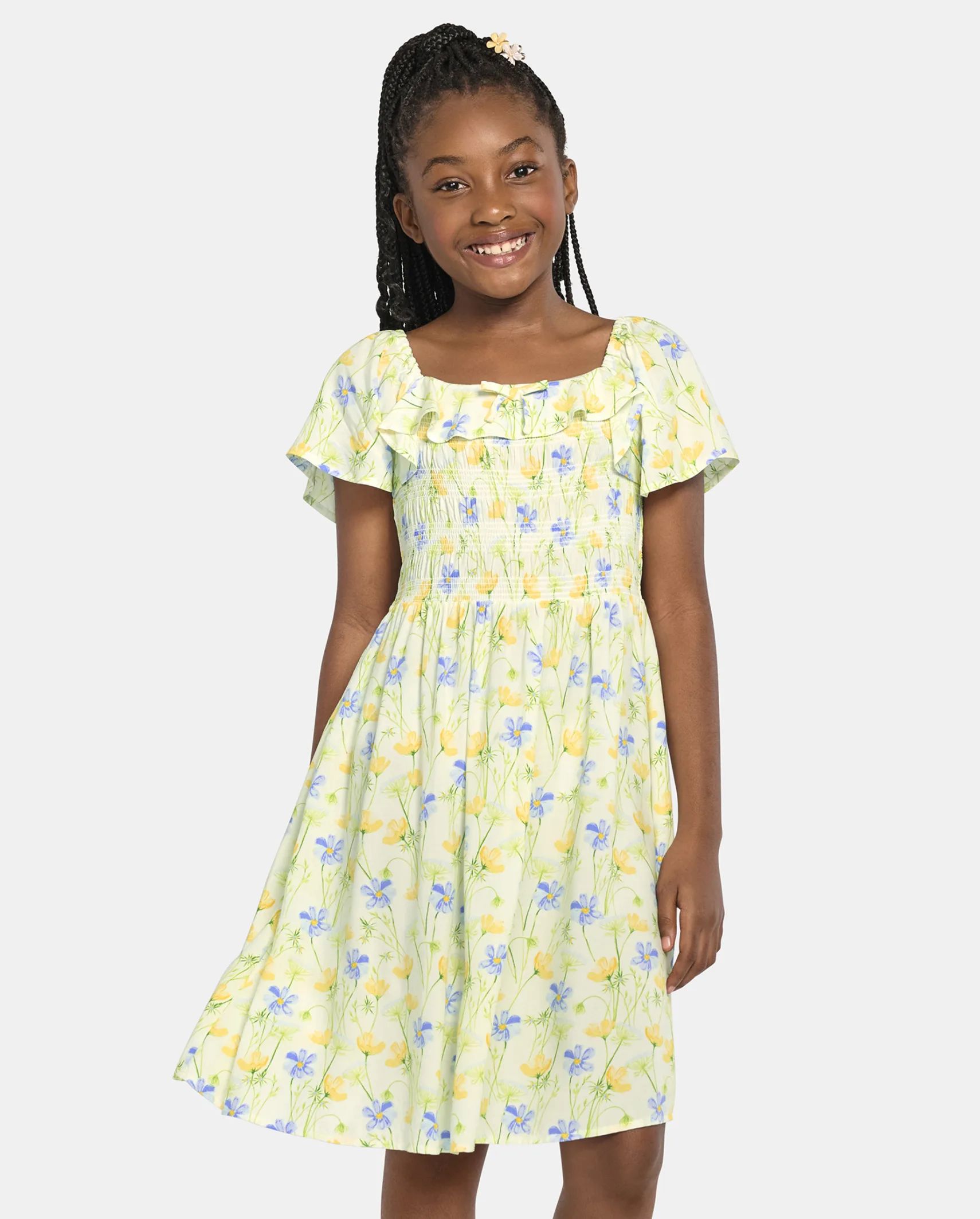 Girls Mommy And Me Floral Smocked Dress - simplywht | The Children's Place