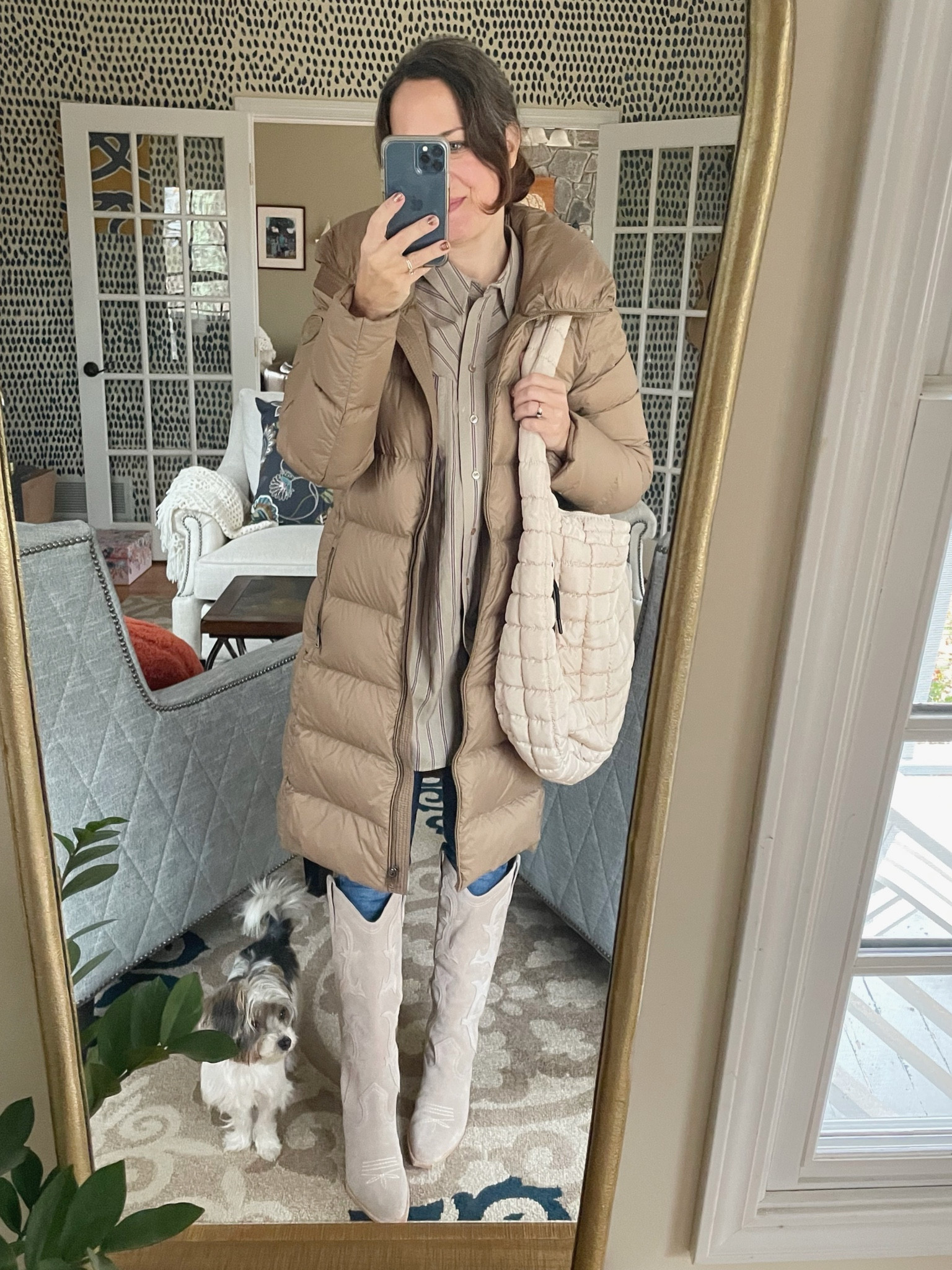 Day before T day! I’m all sorts of tan/beige today for my fall outfit and mom on the go look. This Free People bag is so lightweight with great space!

#LTKSeasonal #LTKover40 #LTKitbag