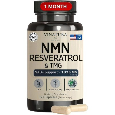 Vinatura NMN Resveratrol & TMG Complex, NAD+ Support & Cellular Aging - 60 Capsules | Target
