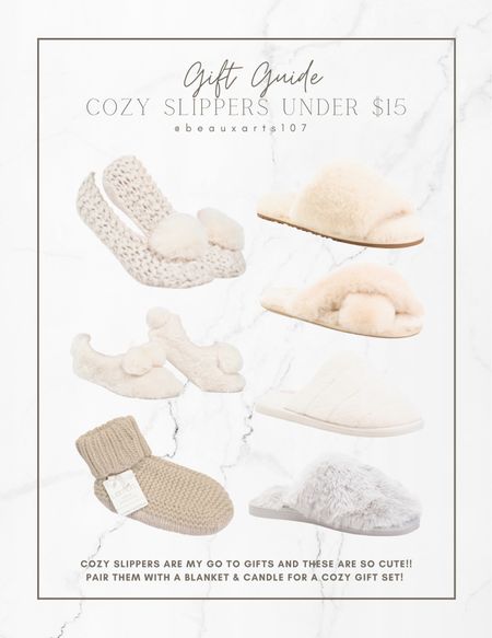 Shop these super cute and cozy slippers on sale here for under $15!!

#LTKGiftGuide #LTKfindsunder50 #LTKsalealert