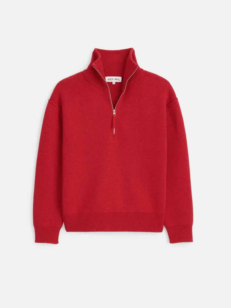 Daphne Half-Zip Sweater in Cotton Cashmere | Alex Mill