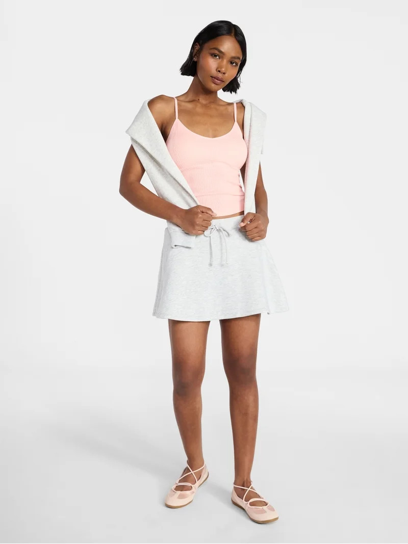 No Boundaries Textured V-Neck Cami Top, Women's XXS-XXL | Walmart (US)