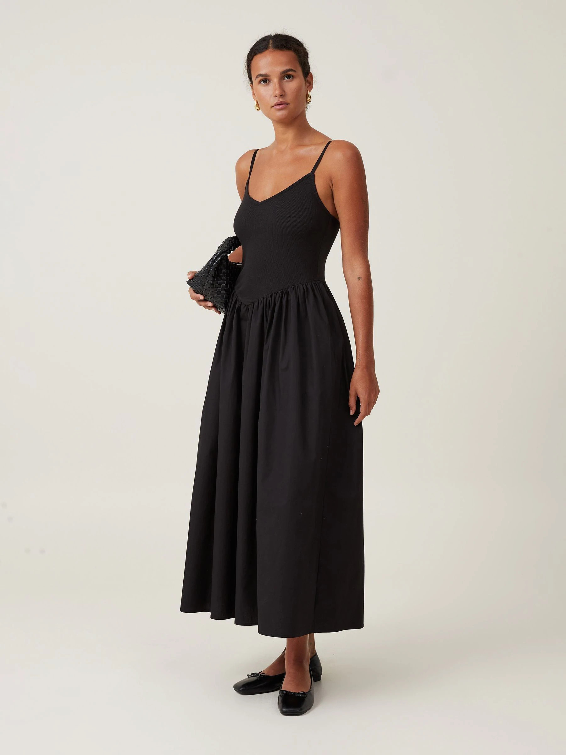 Cotton On Black Romee Maxi 100% Cotton Dress AU 12 | Next AU