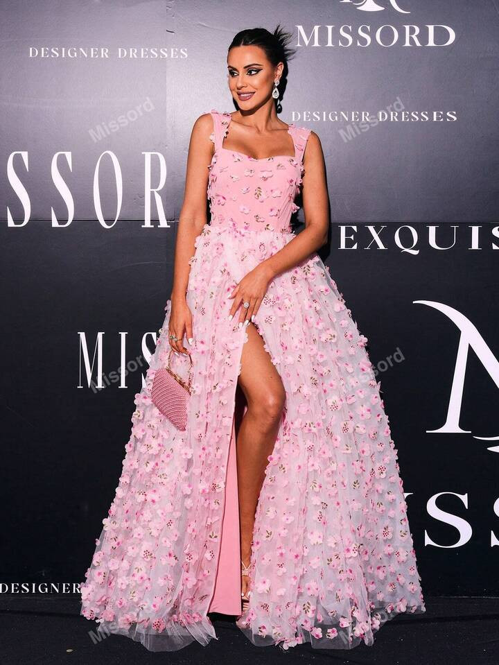 Missord Women's Fashionable Mesh Applique Prom Dress Woman Formal Ball Gown | SHEIN