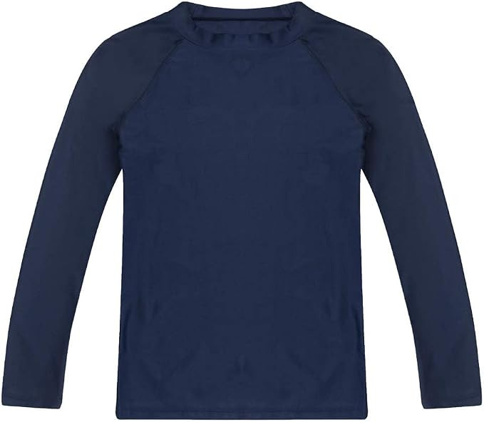 ESTAMICO Boys' UPF 50+ Long-Sleeve Rashguard Athletic Swim Shirt | Amazon (US)