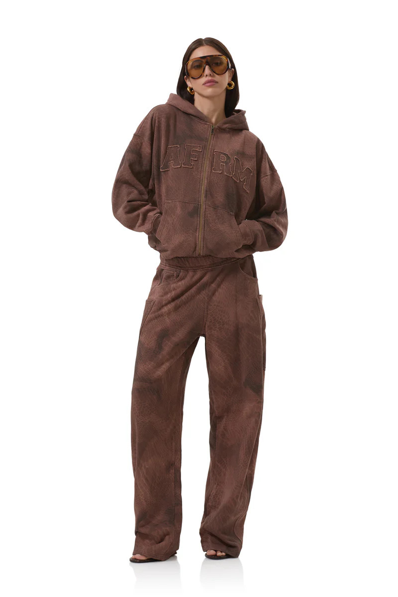 Cameron Zip Up Hoodie - Brown Snake | ShopAFRM