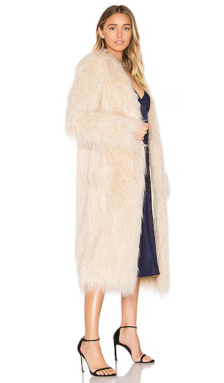 House of Harlow 1960 x REVOLVE Marisa Faux Fur Coat in Ivory | Revolve Clothing