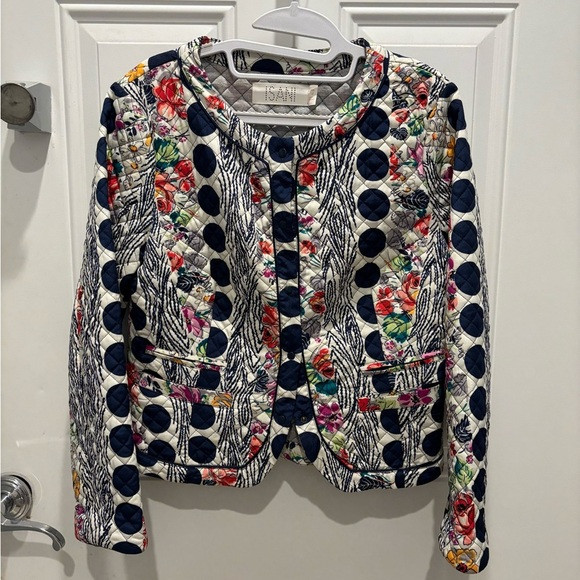 Anthropologie Isani Floral Dot Quilted Jacket | Poshmark